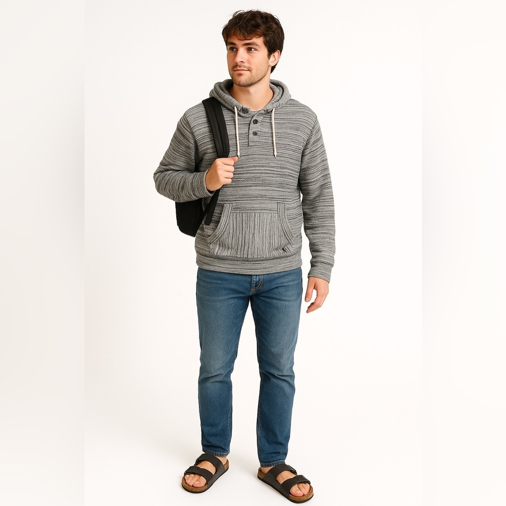 American Eagle Outfitters AEO Vintage Baja Henley Hoodie – Sz XL (Men’s)